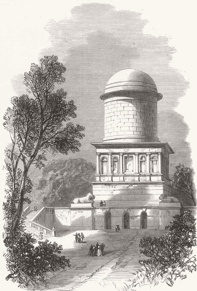 SCOTLAND. Mausoleum at Hamilton Palace 1878 old antique vintage print picture